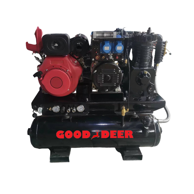 Kompresor Udara Tangki Ganda Diesel 3 In 1